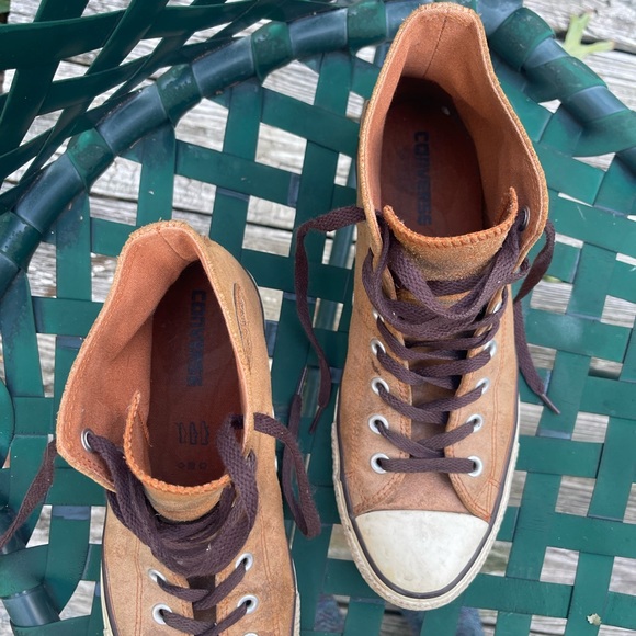 Converse Chuck Taylor All Star 'Auburn' Leather High Top Sneakers - Men's 9 - Picture 12 of 15